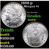 Image 1 : 1888-p Morgan Dollar $1 Grades Choice+ Unc