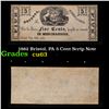 Image 1 : 1862 Bristol, PA 5 Cent Scrip Note Grades Select CU
