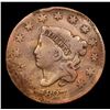 Image 2 : 1827 Coronet Head Large Cent 1c Grades vg+