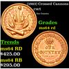 Image 1 : (1863) Crossed Cannons Civil War Token 1c Grades Choice Unc RD