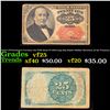 Image 1 : 1870's US Fractional Currency 25c Fifth Issue Fr-1308 Long Key Robert Walker Secretary of the Treasu