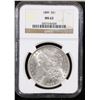 Image 2 : NGC 1889-p Morgan Dollar $1 Graded ms62 By NGC