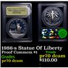 Image 1 : Proof 1986-s Statue Of Liberty Modern Commem Dollar $1 Graded GEM++ Proof Deep Cameo BY USCG