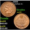 Image 1 : 1909 Indian Cent 1c Grades Choice AU/BU Slider+