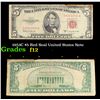 Image 1 : 1953C $5 Red Seal Fancy Serial United States Note Grades f, fine