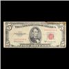 Image 2 : 1953C $5 Red Seal Fancy Serial United States Note Grades f, fine