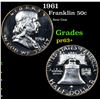 Image 1 : Proof 1961 Franklin Half Dollar 50c Grades Select+ Proof