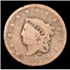Image 2 : 1834 Small 8 Coronet Head Large Cent 1c Grades f, fine
