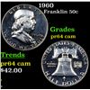Image 1 : Proof 1960 Franklin Half Dollar 50c Grades Choice Proof Cameo