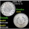 Image 1 : 1883 N/C Liberty Nickel 5c Grades Choice Unc