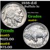 Image 1 : 1938-d/d Buffalo Nickel 5c Grades Choice+ Unc