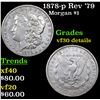 Image 1 : 1878-p Rev '79 Morgan Dollar $1 Grades VF Details