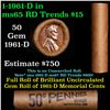 Image 1 : Shotgun Lincoln 1c roll, Brandt Wrapper 1961-d 50 pcs