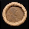 Image 2 : Mixed small cents 1c orig shotgun roll, 1917-d Wheat Cent, 1863 Indian Cent other end, Brinks Wrappe