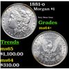 Image 1 : 1881-o Morgan Dollar $1 Grades Choice+ Unc