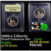 Image 1 : Proof 1986-s Liberty Modern Commem Half Dollar 50c Graded GEM++ Proof Deep Cameo BY USCG