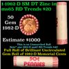 Image 1 : Shotgun Lincoln 1c roll, 1982-d Zinc Small date 50 pcs Brandt Wrapper.
