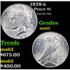Image 1 : 1928-s Peace Dollar $1 Grades Select Unc