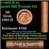 Image 1 : Shotgun Lincoln 1c roll, 1961-d 50 pcs Brandt Wrapper.