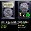 Image 1 : 1991-p Mount Rushmore Modern Commem Dollar $1 Graded ms70, Perfection BY USCG