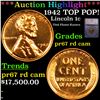 Proof ***Auction Highlight*** 1942 Lincoln Cent TOP POP! 1c Graded pr67 rd cam By SEGS (fc)