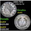 Image 1 : 1883 N/C Liberty Nickel 5c Grades Select Unc