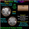 Image 1 : ***Auction Highlight*** Full $20 Bank of Montreal Roll of Silver Mix date with 1966 Ends, Canadian D