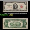 1953 $2 Red Seal United States Note Grades xf