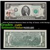 Image 1 : 1976 $2 Federal Reserve Note 1st Day of Issue, with Stamp Grades Gem CU