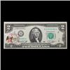 Image 2 : 1976 $2 Federal Reserve Note 1st Day of Issue, with Stamp Grades Gem CU