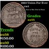 Image 1 : 1863 Union For Ever Civil War Token 1c Grades Choice AU