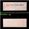 1899 The Lincoln National Bank, Lincoln, PA Check For $5.88 Grades NG