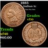 Image 1 : 1885 Indian Cent 1c Grades vf++