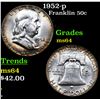 Image 1 : 1952-p Franklin Half Dollar 50c Grades Choice Unc