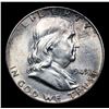 Image 2 : 1949-p Franklin Half Dollar 50c Grades Choice Unc+ FBL