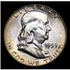 Image 2 : 1959-p Franklin Half Dollar 50c Grades Choice Unc