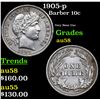 Image 1 : 1905-p Barber Dime 10c Grades Choice AU/BU Slider