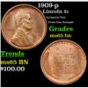 Image 1 : 1909-p Lincoln Cent 1c Grades GEM Unc BN
