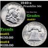 Image 1 : 1949-s Franklin Half Dollar 50c Grades Choice+ Unc