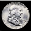 Image 2 : 1949-s Franklin Half Dollar 50c Grades Choice+ Unc