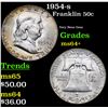 Image 1 : 1954-s Franklin Half Dollar 50c Grades Choice+ Unc