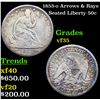 Image 1 : 1853-o Arrows & Rays Seated Half Dollar 50c Grades vf++