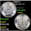 Image 1 : 1884-o Morgan Dollar $1 Grades Choice+ Unc