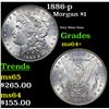 Image 1 : 1886-p Morgan Dollar $1 Grades Choice+ Unc