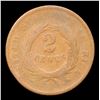 Image 3 : 1868 Two Cent Piece 2c Grades vg+