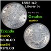 Image 1 : 1883 n/c Liberty Nickel 5c Grades Choice+ Unc