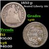 Image 1 : 1852-p Seated Liberty Dime 10c Grades vg+