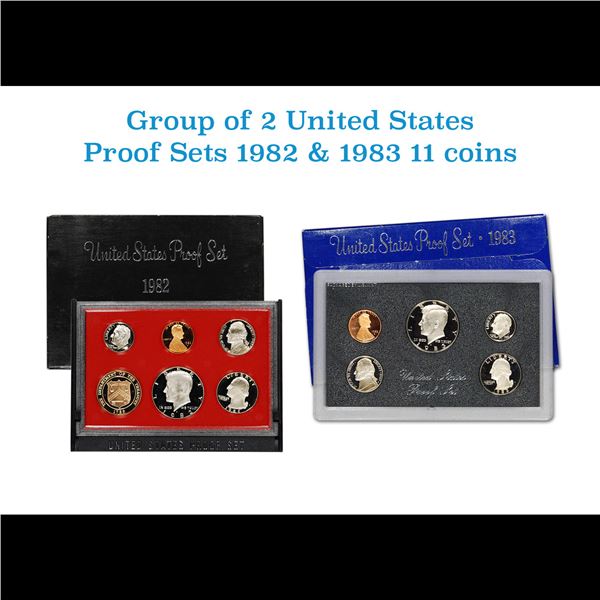Sold At Auction: 1982 Proof Set In Original Mint Box - Foto 3