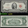 1963 $2 Red Seal United States Note Fr-1513 Grades Choice AU/BU Slider