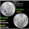 Image 1 : 1891-s Morgan Dollar $1 Grades Select+ Unc